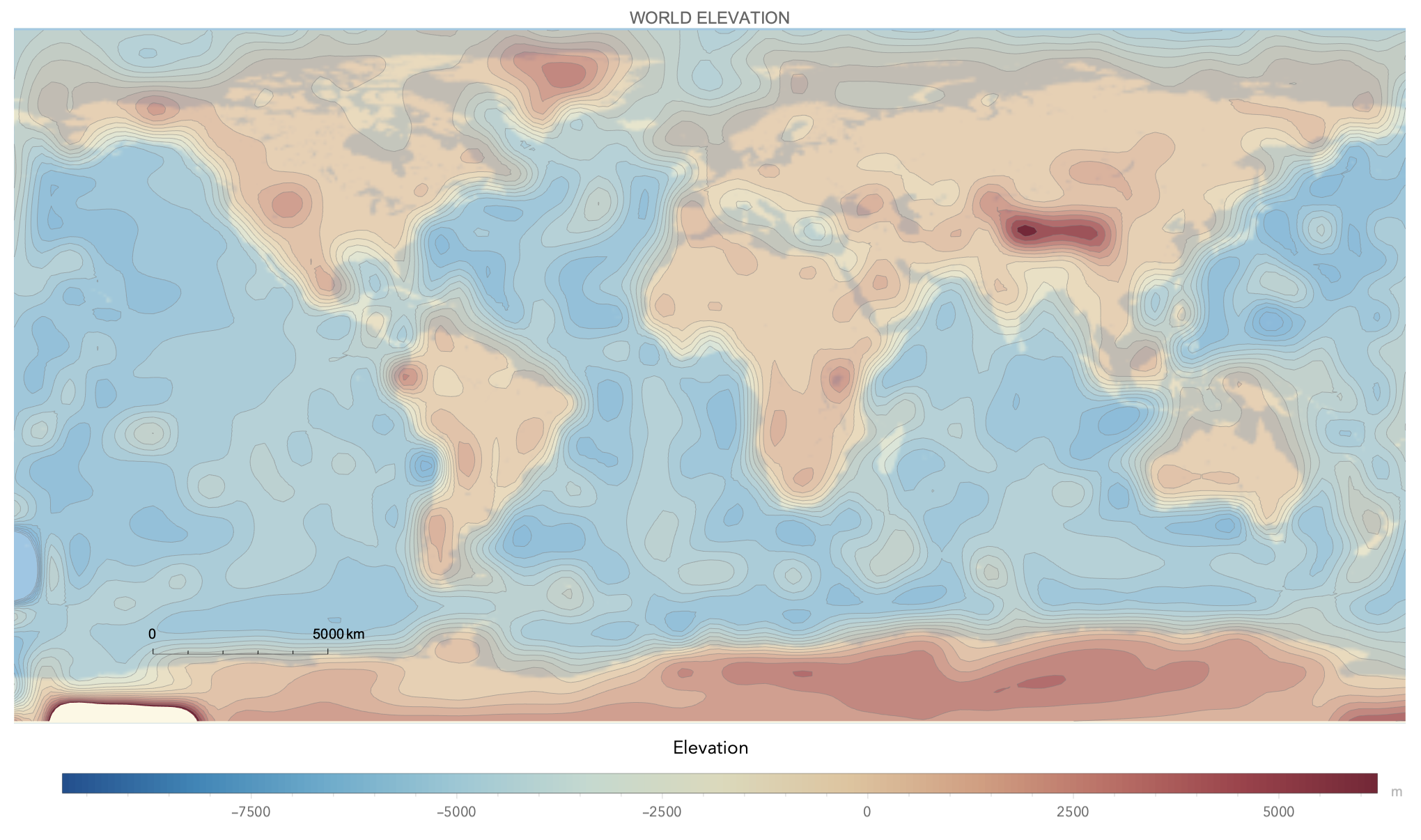 Elevation of earth